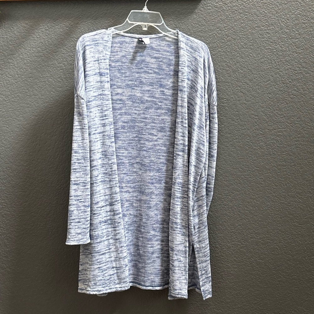 🦋 H&M Divided || EUC Lightweight Knit Cardigan Sweater, Blue Heather, Long